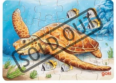 Dřevěné puzzle Australská zvířata: Želva 24 dílků