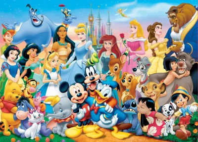Dřevěné puzzle Báječný svět Disney 100 dílků