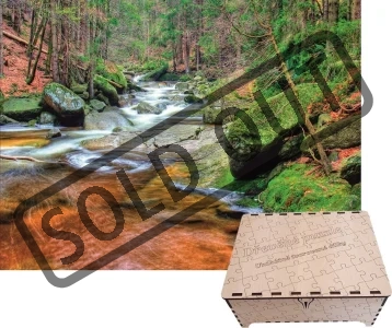 Dřevěné puzzle Divoká řeka XL 280 dílků v dárkové krabičce