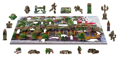 Dřevěné puzzle Londýnská hospoda 2v1, 300 dílků EKO
