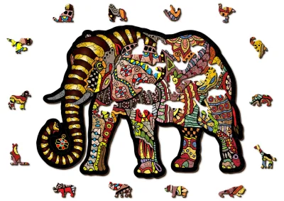 Dřevěné puzzle Magický slon 250 dílků EKO