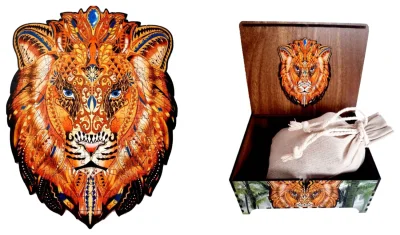 Dřevěné puzzle Lví král XL 195 dílků v dárkové krabičce