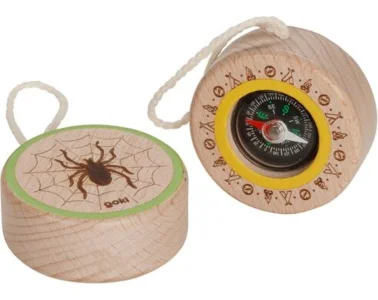 Dřevěný kompas Pavouk