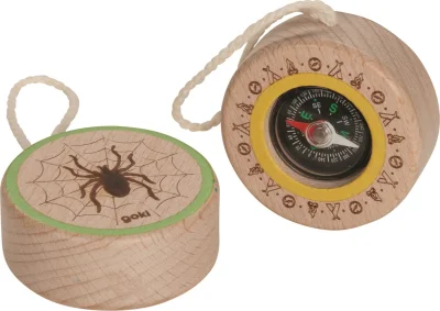 Dřevěný kompas Pavouk