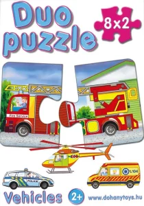 Duo puzzle Dopravní prostředky 8x2 dílky