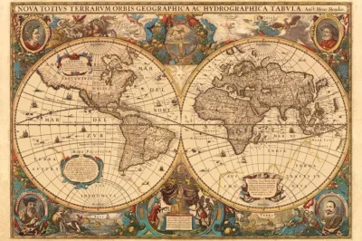 Puzzle Historická mapa r.1630, 5000 dílků