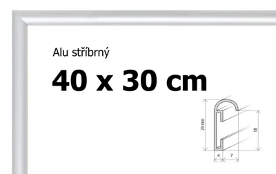 Hliníkový rám 40x30cm - stříbrný