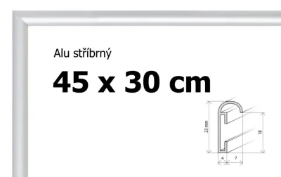 Hliníkový rám 45x30cm - stříbrný