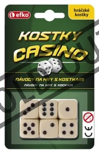 Hrací kostky Casino (6ks)
