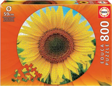 Kulaté puzzle Slunečnice 800 dílků