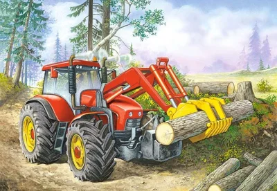 Puzzle Lesní traktor 60 dílků