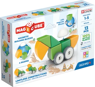Magnetické kostky Magicube Shapes - Vozítka 13 dílů