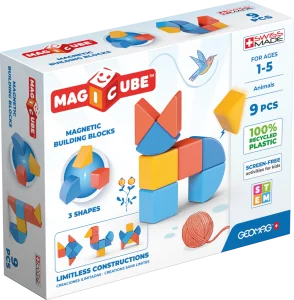 Magnetické kostky Magicube Shapes - Zvířata 9 kostek