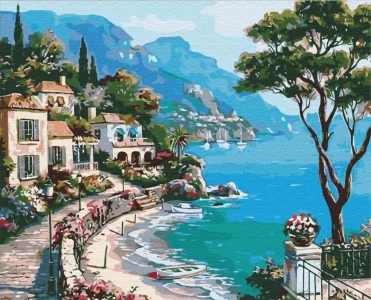 Malování podle čísel: Italské prázdniny, plátno na rámu 50x40 cm