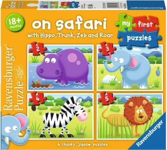 Moje první puzzle: Na safari 4v1 (2,3,4,5 dílků)