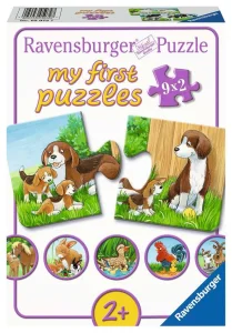 Moje první puzzle Zvířecí rodiny 9x2 dílků