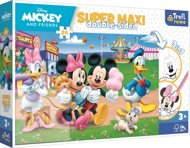 Oboustranné puzzle Mickey Mouse: Na pouti SUPER MAXI 24 dílků