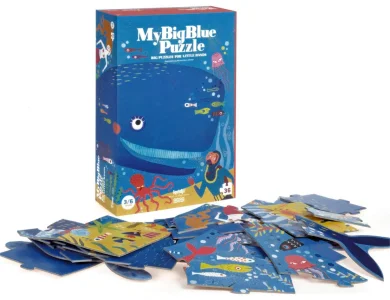 Obrysové puzzle Modrá velryba 36 dílků