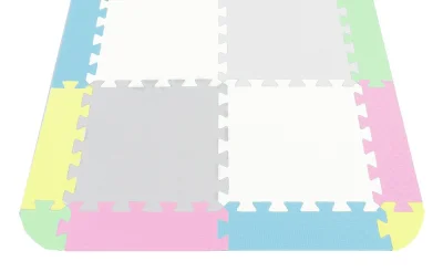 Okraje pro pěnový koberec v pastelových barvách 18ks (pro koberec 12ks)