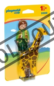 PLAYMOBIL® 1.2.3 9380 Ošetřovatel zvířat se žirafou