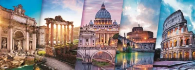 Panoramatické puzzle Cestování po Itálii 500 dílků