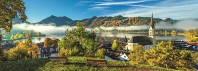 Panoramatické puzzle Jezero Schliersee, Německo 1000 dílků