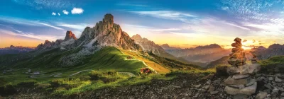 Panoramatické puzzle Passo di Giau, Dolomity 1000 dílků