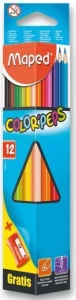 Pastelky trojboké Color'Peps 12ks s ořezávátkem