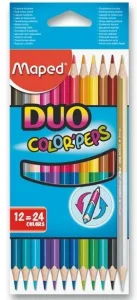 Pastelky trojboké DUO Color'Peps 12ks