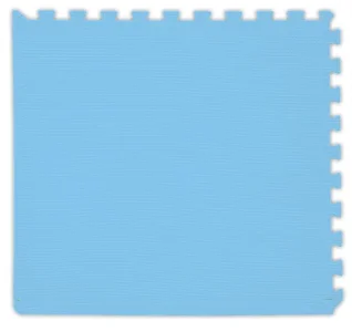 Pěnový koberec tl. 2 cm - světle modrý 1 díl s okraji