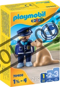 PLAYMOBIL® 1.2.3 70408 Policista se psem