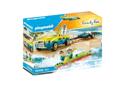 PLAYMOBIL® Family Fun 70436 Plážové auto s lodním přívěsem