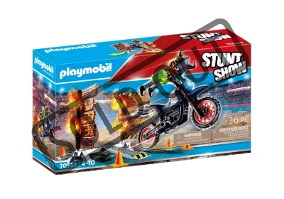 PLAYMOBIL® Stunt Show 70553 Motorka s ohnivou stěnou