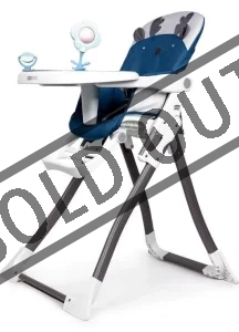 poškozený obal: Skládací jídelní židlička 2v1 modrá