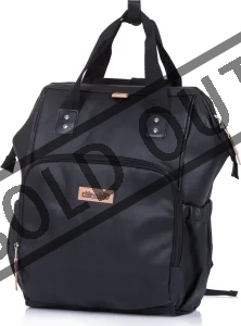 Přebalovací taška/batoh Black Leather