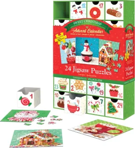Puzzle Adventní kalendář: Sladké Vánoce 24x50 dílků