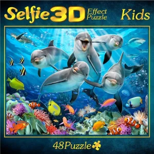 Puzzle Delfíní selfie 3D 48 dílků