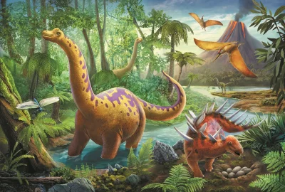 Puzzle Dinosauři na cestách 60 dílků