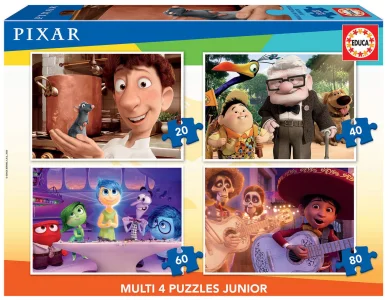 Puzzle Pixar - pohádky 4v1 (20,40,60,80 dílků)