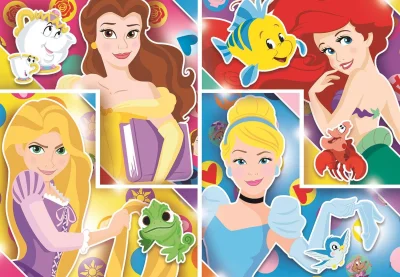 Puzzle Disney princezny: S kamarády 104 dílků