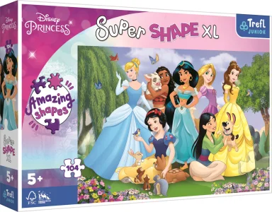 Puzzle Super Shape XL Disney princezny: V zahradě 104 dílků