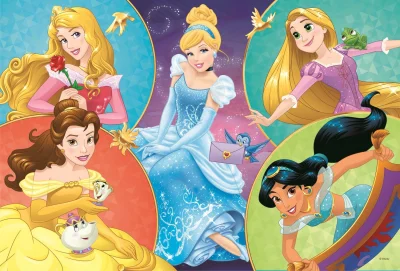 Puzzle Disney princezny: Setkání sladkých princezen 100 dílků