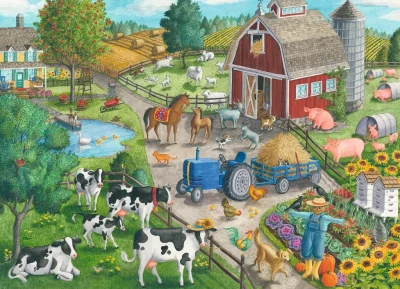 Puzzle Doma na farmě 60 dílků
