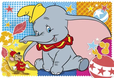 Obří podlahové puzzle Dumbo 40 dílků