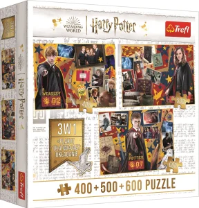 Puzzle Harry Potter: Ron, Hermiona a Harry 400 + 500 + 600 dílků