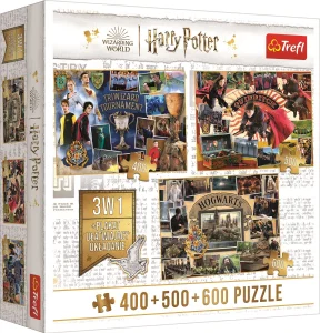 Puzzle Harry Potter: Turnaj tří kouzelníků, Famfrpál a Bradavice 400 + 500 + 600 dílků