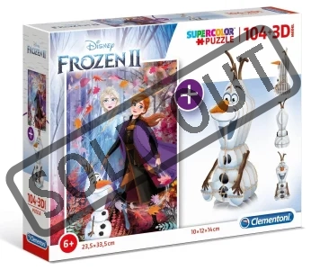 Puzzle Ledové království 104 dílků a 3D puzzle Olaf