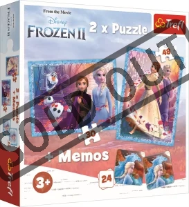 Sada 3v1 Ledové království 2 (2x puzzle + pexeso)