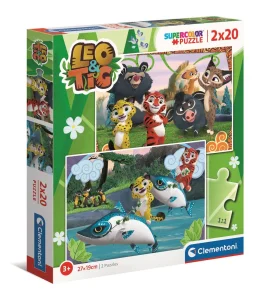 Puzzle Leo a Tig 2x20 dílků