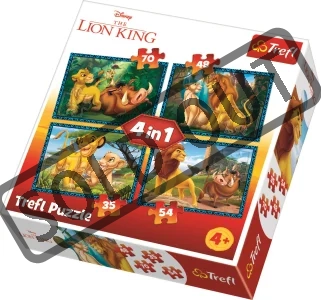 Puzzle Lví král 4v1 (35,48,54,70 dílků)